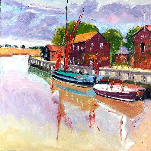 Moored Barge at Snape