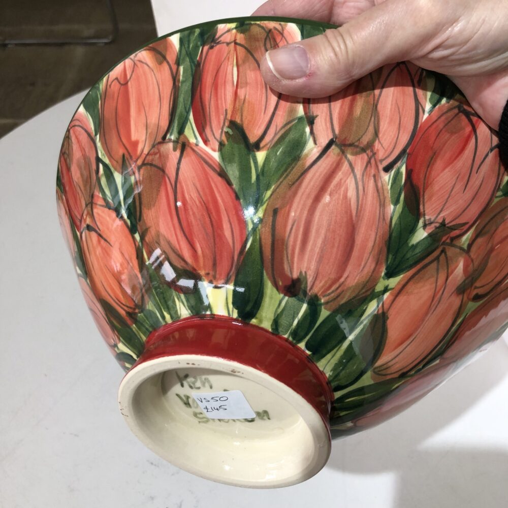 Tall Red Tulip Bowl (VS50) - Image 2