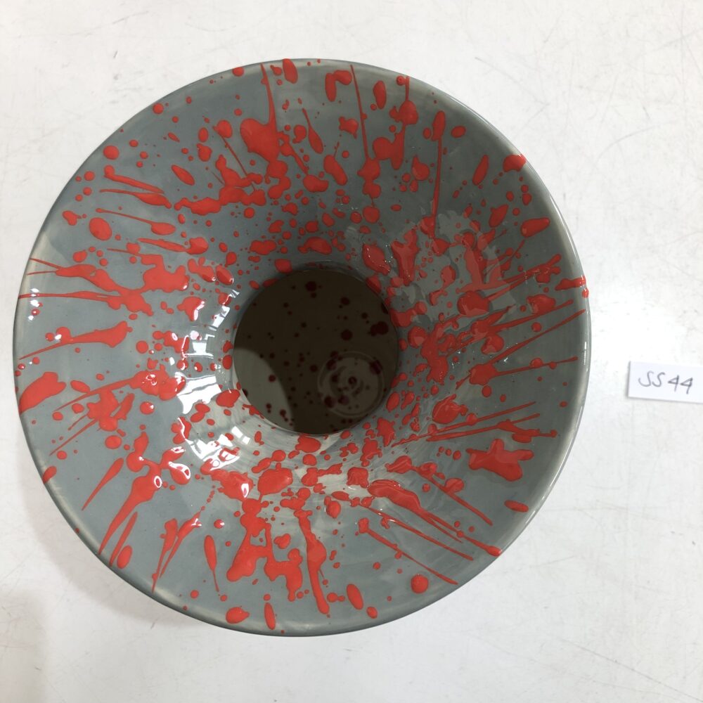 SS44 Large Geo Grey Top Balloon Vase - Image 2