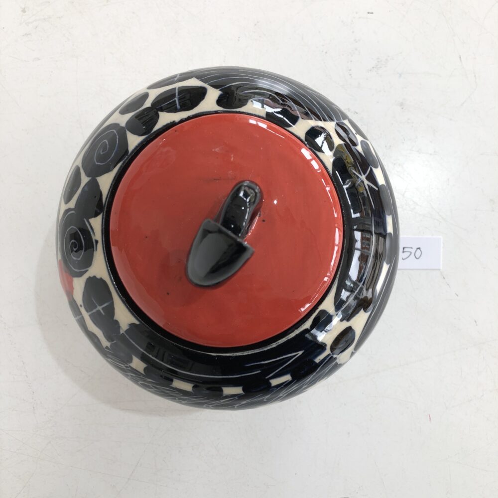 SS50 Red Lidded Jar - Image 2
