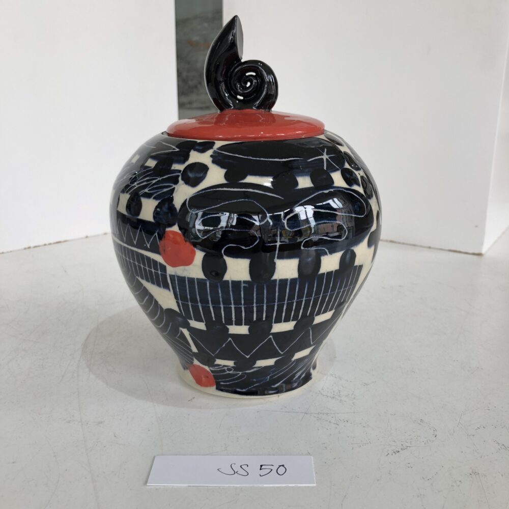 SS50 Red Lidded Jar