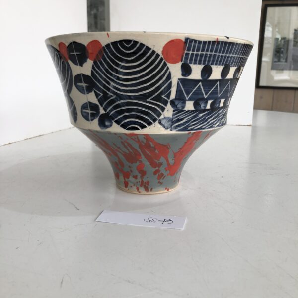 SS49 Large Geo Grey Base Vase