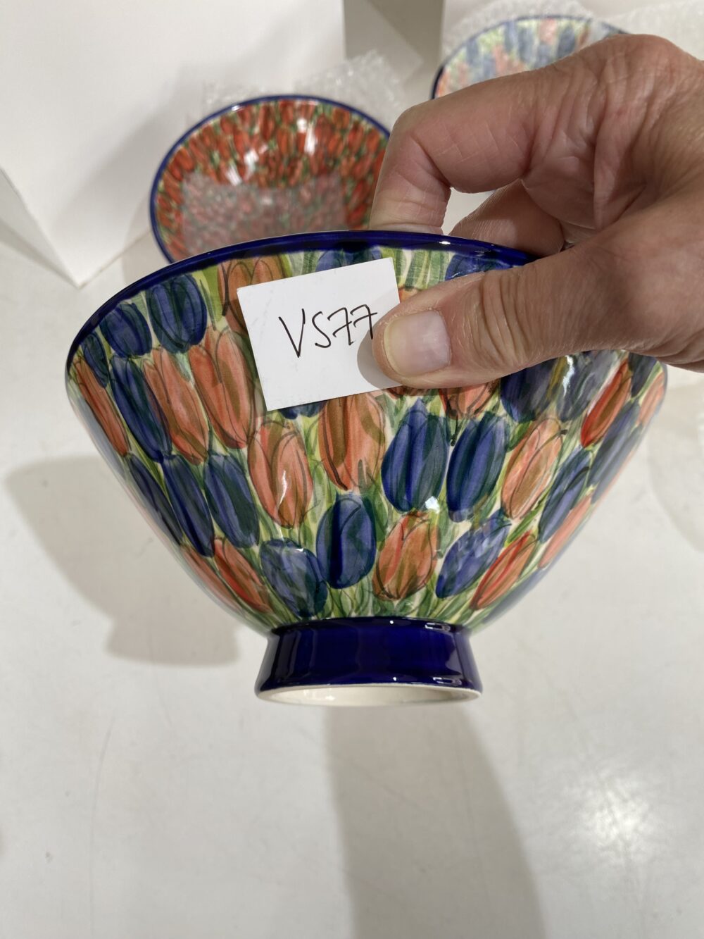 8" Bowl Sml. Tulip Blue (VS77) - Image 3