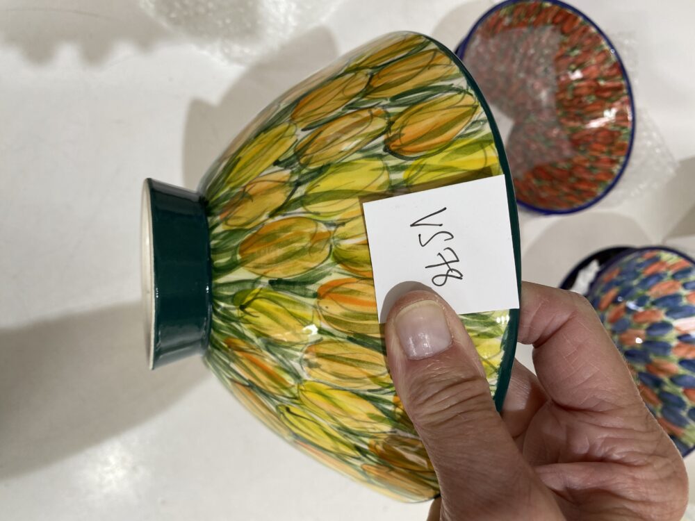 8" Bowl Sml. Yellow/Orange Tulips (VS78) - Image 3