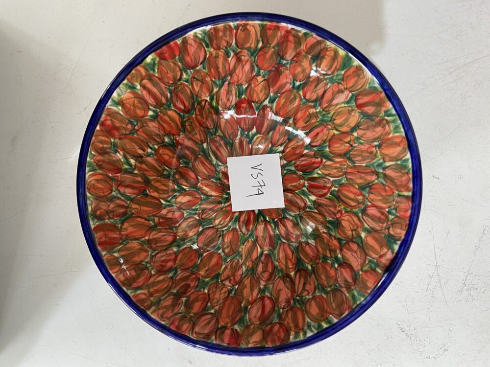 8" Bowl Sml. Tulip Red (VS74)