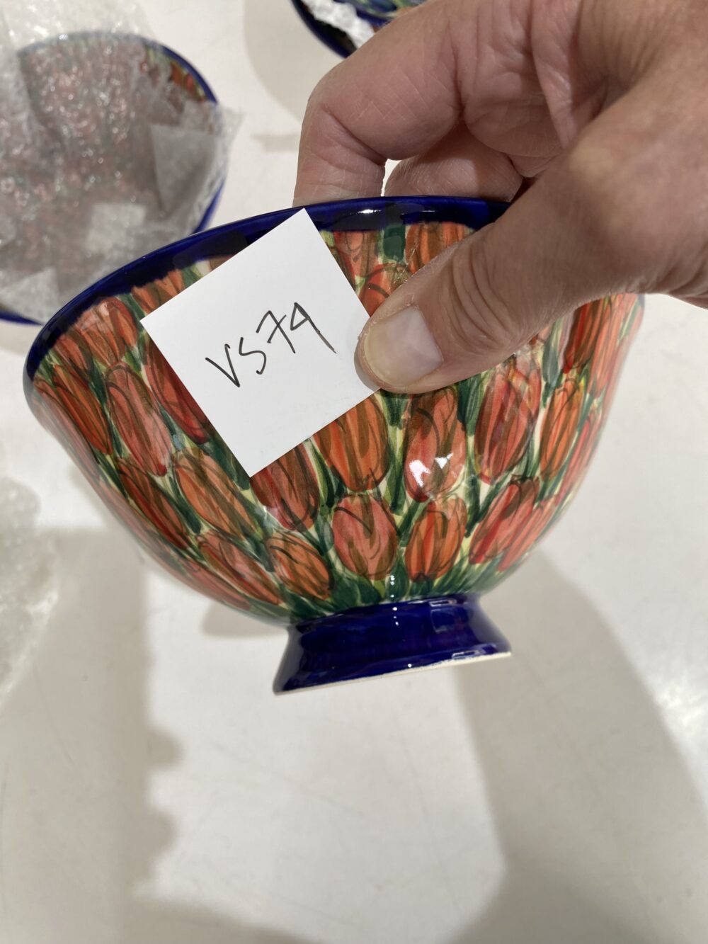 8" Bowl Sml. Tulip Red (VS74) - Image 3