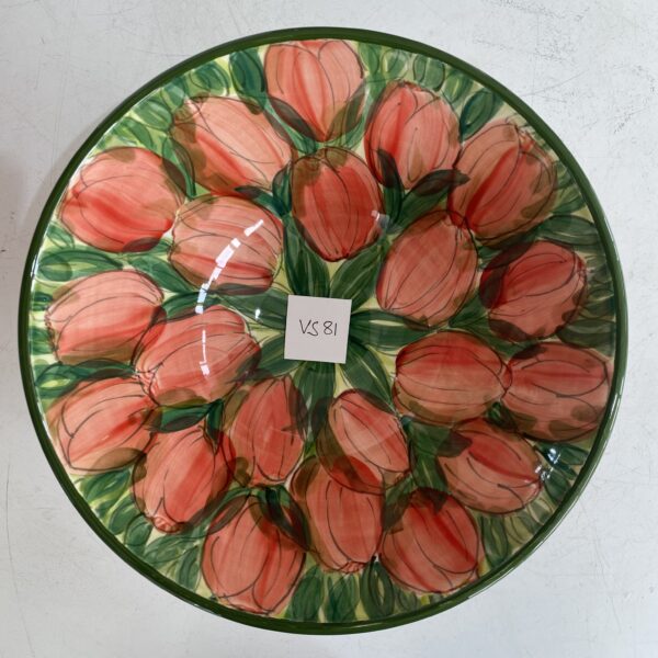 10" Bowl Tulips Red (VS81)