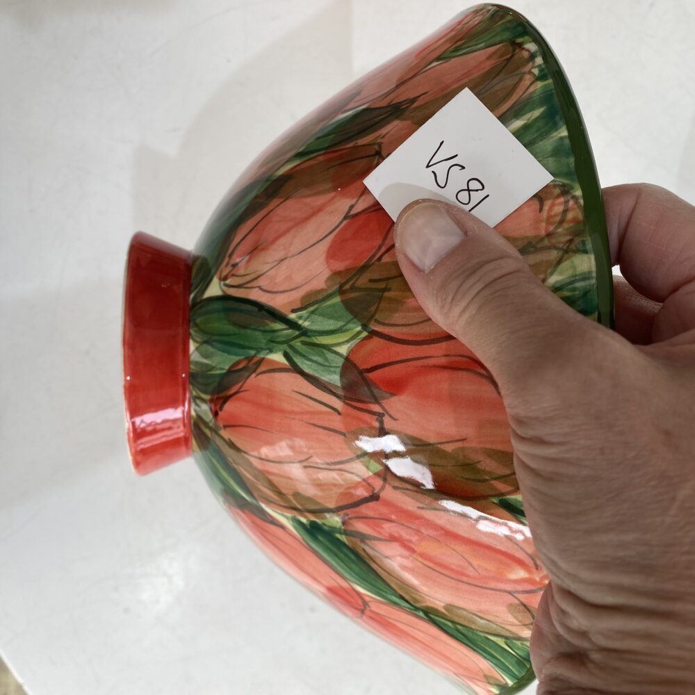 10" Bowl Tulips Red (VS81) - Image 3
