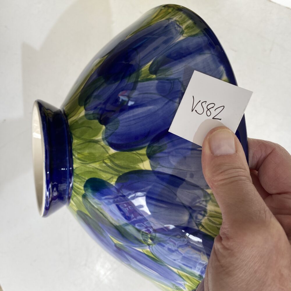 10" Bowl Tulips Blue (VS82) - Image 4