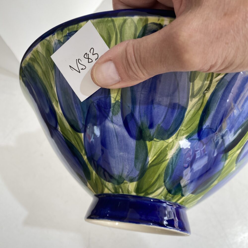 10" Bowl Tulips Blue (VS83) - Image 3