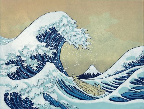 Hokusai's Dog - The Great Wave