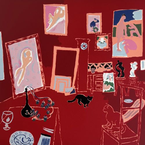 Matisse's Cat -Red Studio