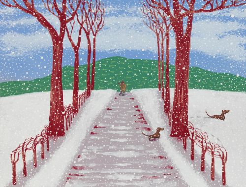 Hockney's Dogs - Winter