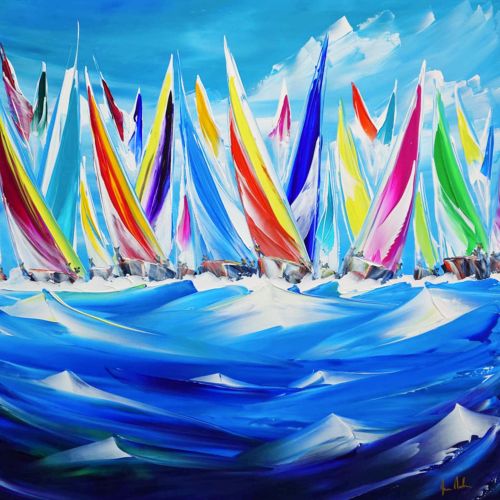 Gybing the Spinnakers